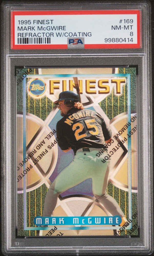 1995 Topps Finest Mark Mcgwire Refractor PSA 8