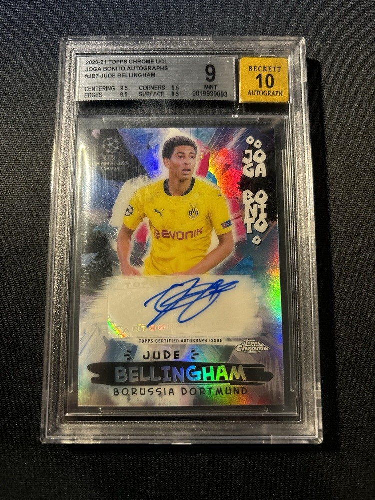 Jude Bellingham 2020-21 Topps Chrome UEFA Joga Bonito Rookie RC Auto /99 BGS 9