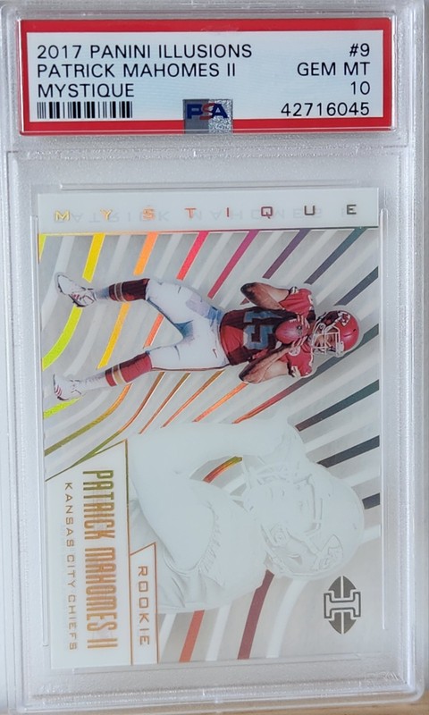 2017 Panini Illusions Patrick Mahomes II Mystique RC #9 PSA 10 GEM MINT Chiefs view 2