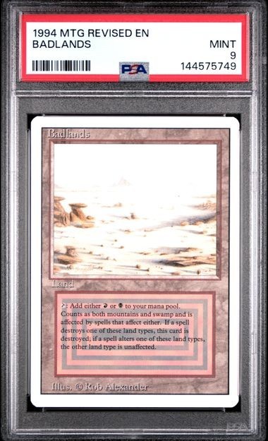 1994 Magic The Gathering Badlands MTG Revised PSA 9 Mint English
