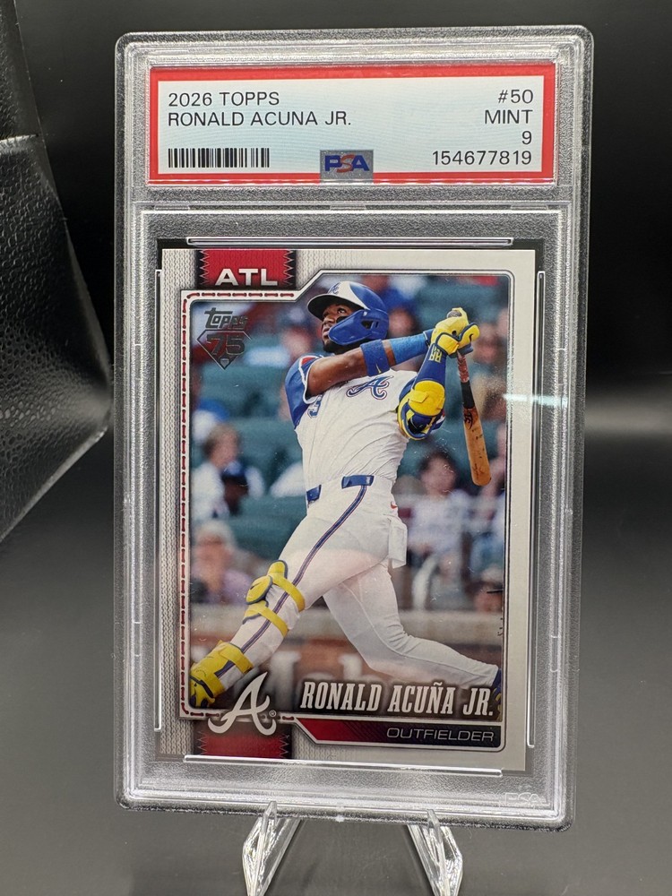 2026 Topps Series 1 Ronald Acuna Jr #50 PSA 9 Mint POP 1