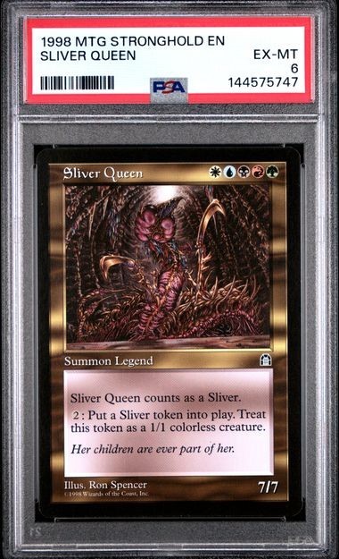 1998 Magic: The Gathering MTG Stronghold Sliver Queen PSA 6 Excellent-Mint