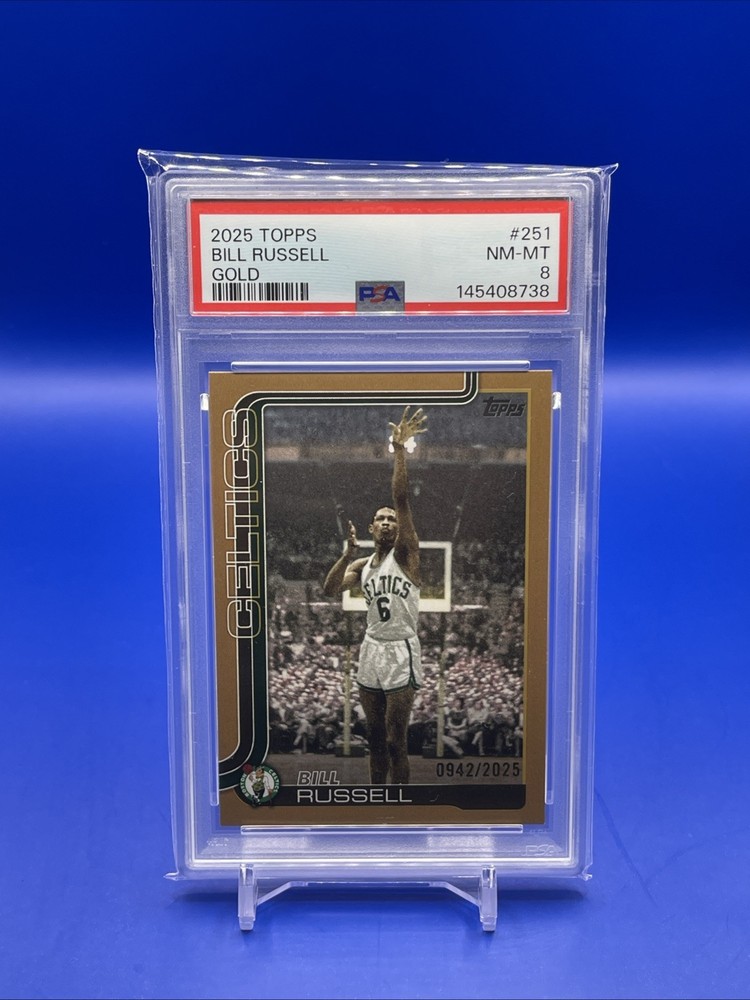 2025 Topps Basketball Bill Russell Gold /2025 PSA 9 Celtics