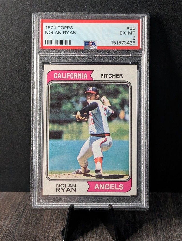 NOLAN RYAN PSA 6 1974 TOPPS #20 CALIFORNIA ANGELS MLB HOF