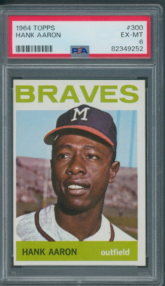 1964 Topps #300 Hank Aaron PSA EX-MT 6 *9252