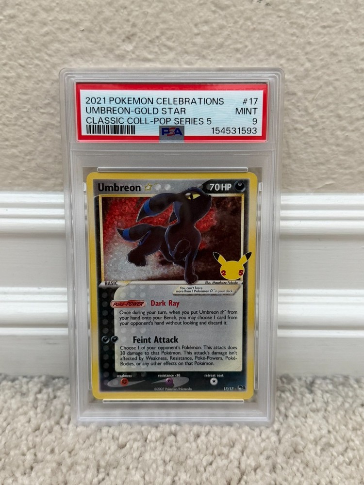 2021 POKEMON CELEBRATIONS UMBREON GOLD STAR #17 PSA 9 MINT