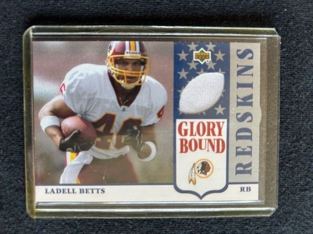 Ladell Betts   Certified Game Used  JERSEY Card