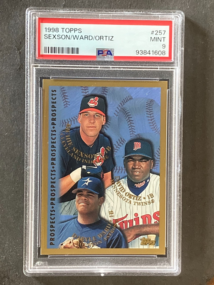 1998 Topps #257 David Ortiz / Ward / Sexson RC PSA 9