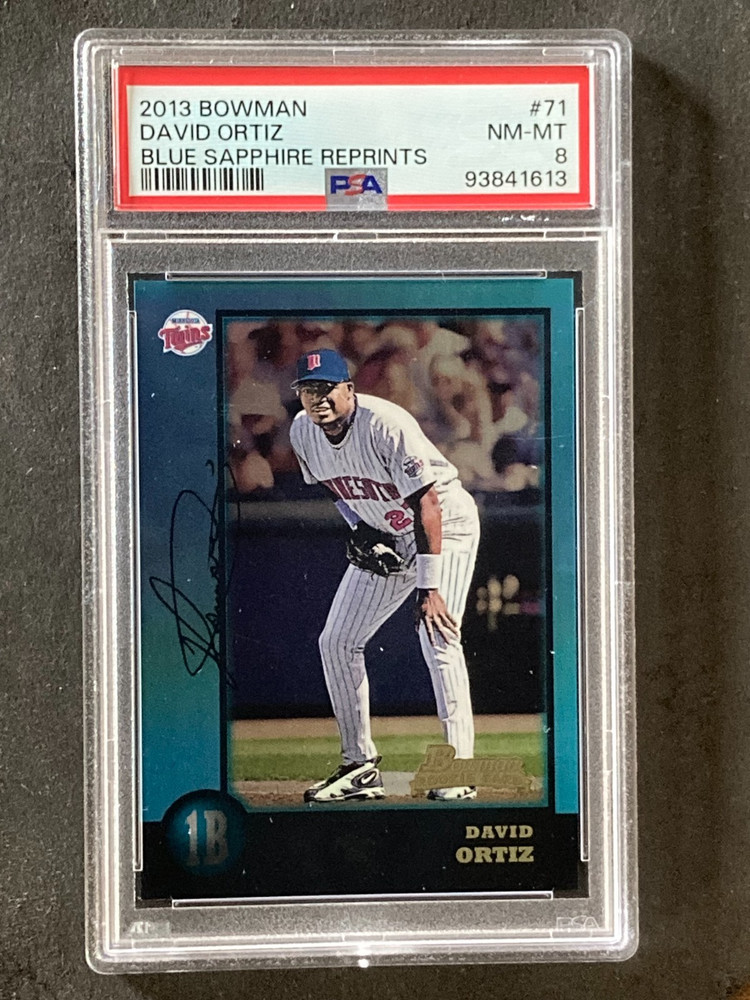 2013 Bowman #71 David Ortiz Blue Sapphire PSA 8