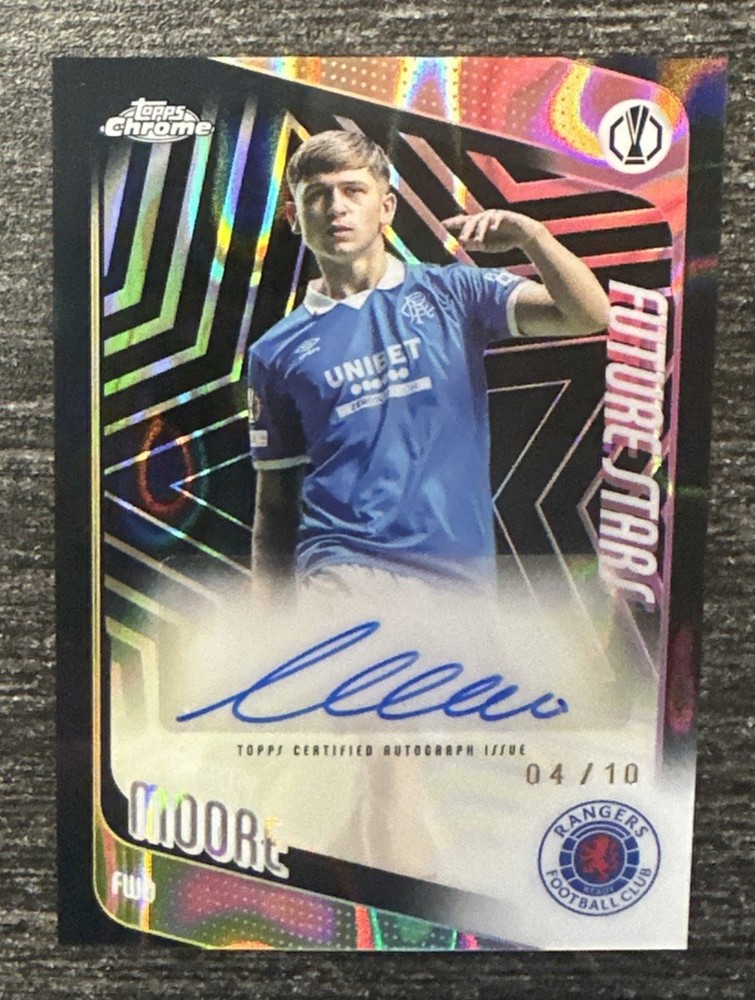 MIKEY MOORE - 2025-26 Topps Chrome UCC BLACK LAVA REFRACTOR AUTO 4/10 SSP