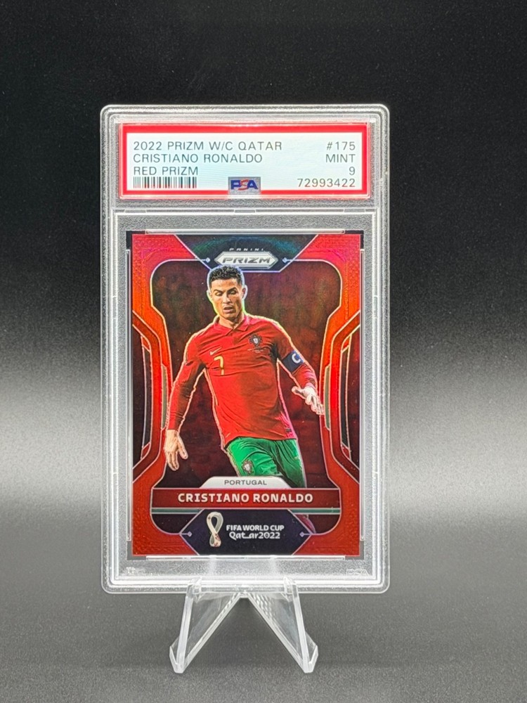 CRISTIANO RONALDO 2022 Panini Prizm World Cup #175 Red Prizm 316/399 PSA 9 Mint