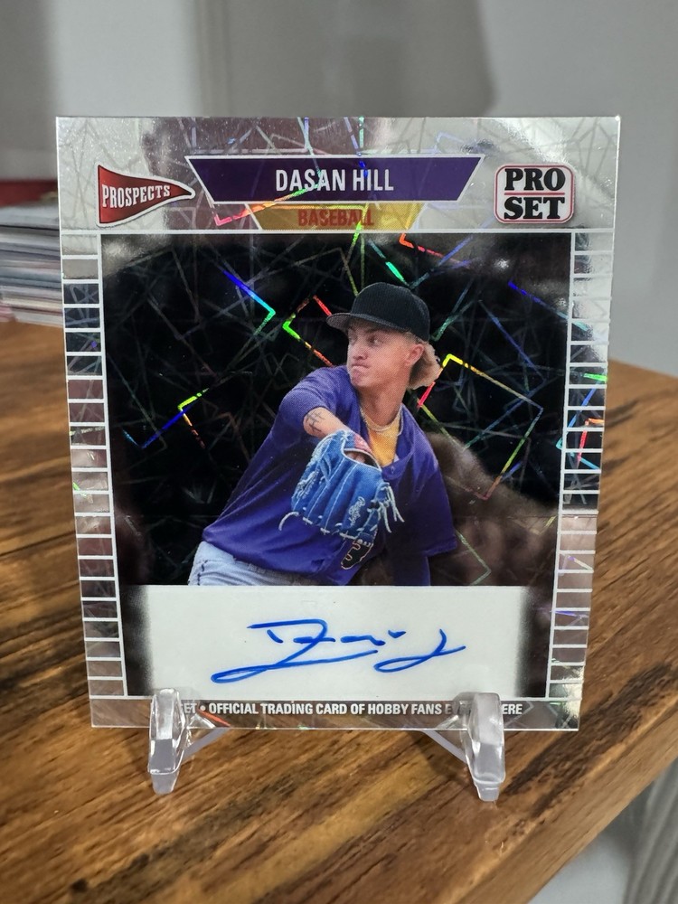 2026 Leaf Pro Set Metal Baseball Dasan Hill Top Prospect Mini RC #1/1 Auto