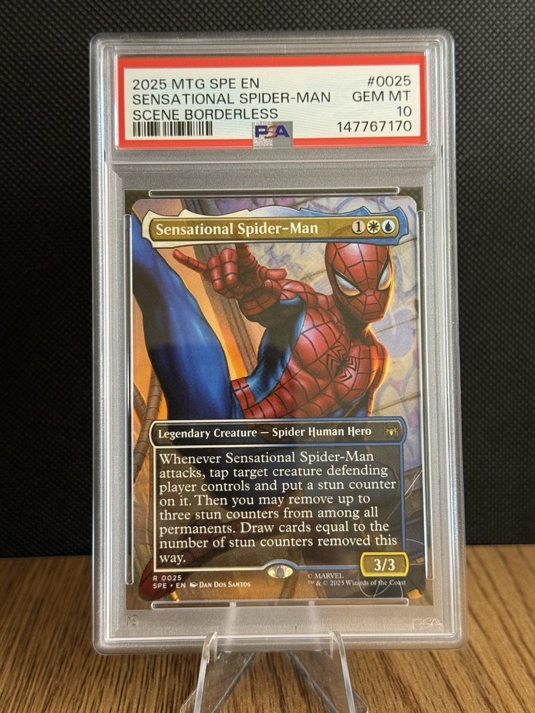 2025 MTG Spider-man Sensational Spider-man Borderless Foil 0025 PSA10