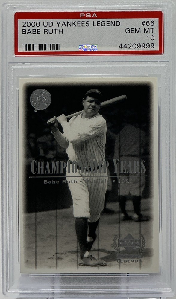 Babe Ruth PSA 10- 2000 Upper Deck Yankee Legends ‘1923 World Series Champions’