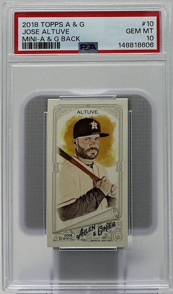 Jose Altuve PSA 10- 2018 Topps Allen & Ginter Portrait ‘Mini A&G Back’ -Astros