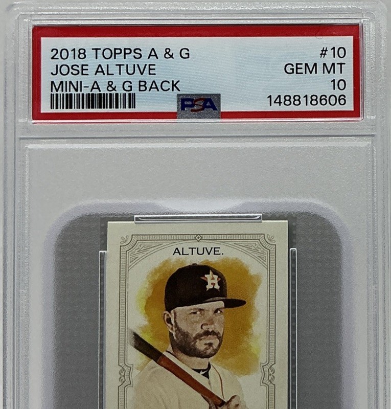 Jose Altuve PSA 10- 2018 Topps Allen & Ginter Portrait ‘Mini A&G Back’ -Astros view 2