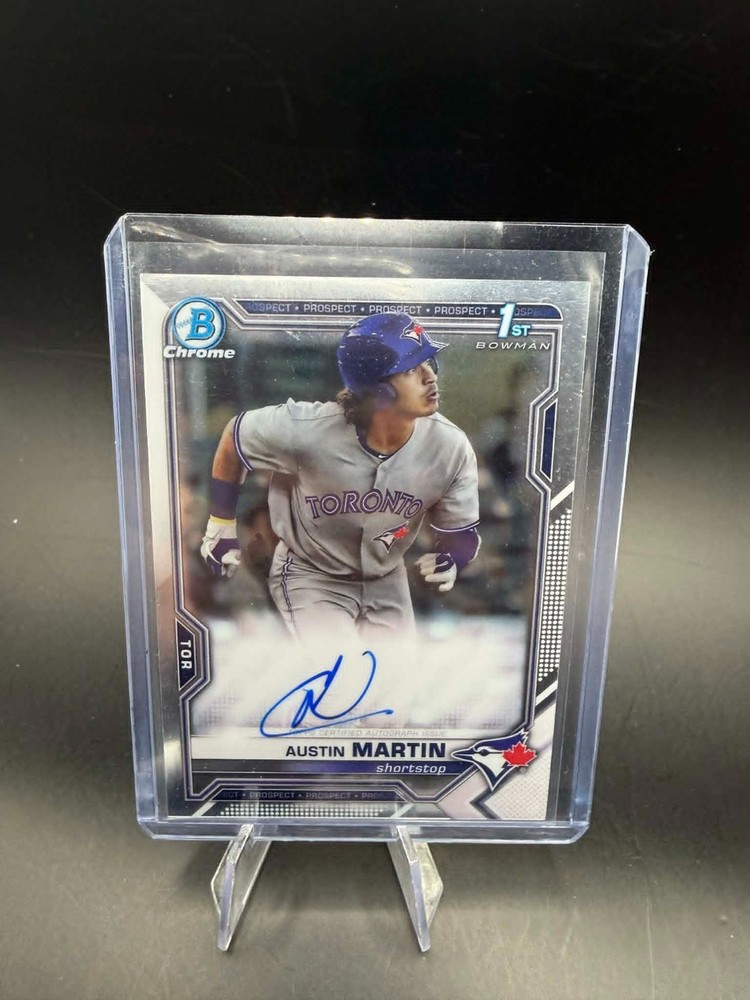 2021 Bowman Chrome Draft Austin Martin 1st Auto RC ROOKIE #CPA-AM TWINS SP