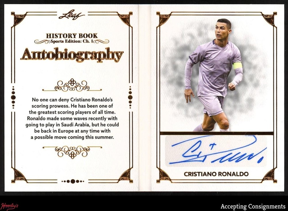 2023 Leaf History Book Booklet Autobiography Cristiano Ronaldo AUTO 08/10