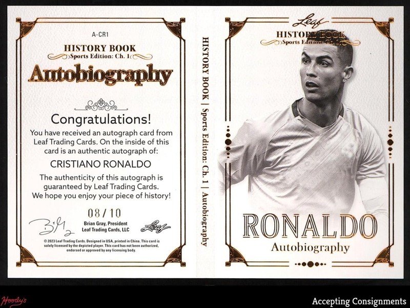 2023 Leaf History Book Booklet Autobiography Cristiano Ronaldo AUTO 08/10 view 2