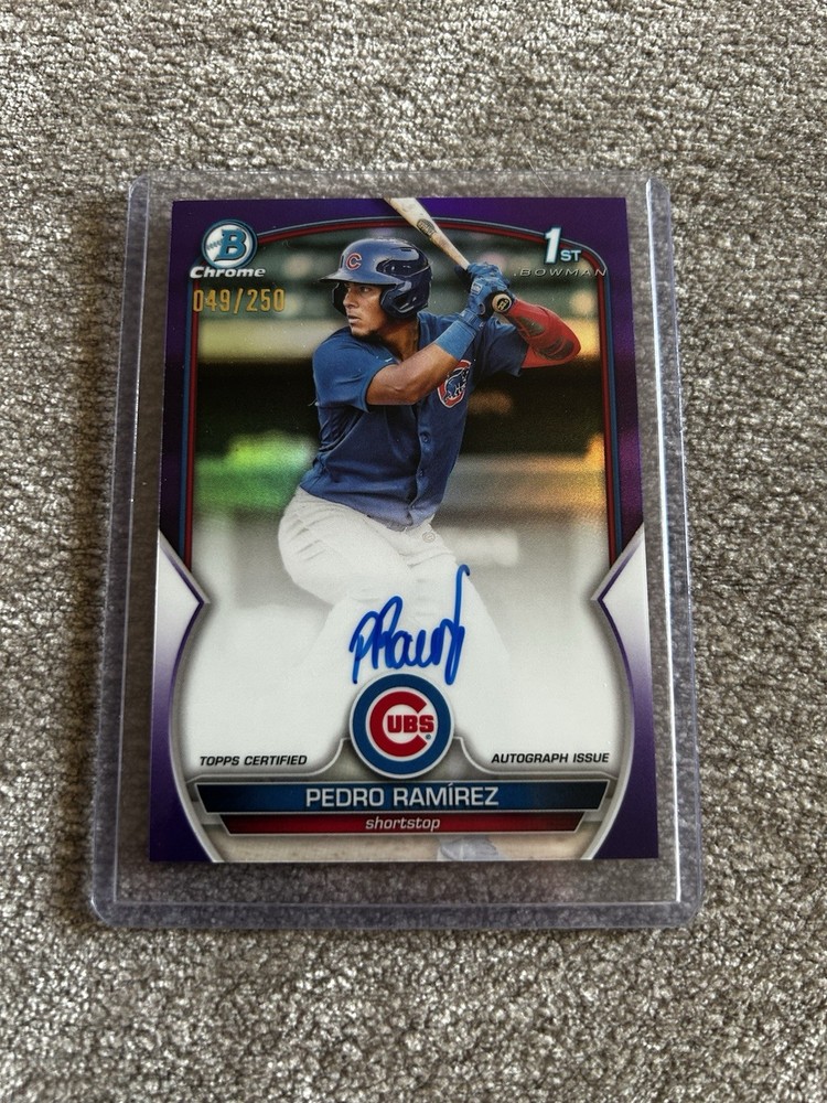 Pedro Ramirez 2023 Bowman Chrome 1st Auto RC Purple Refractor /250 #CPA-PR