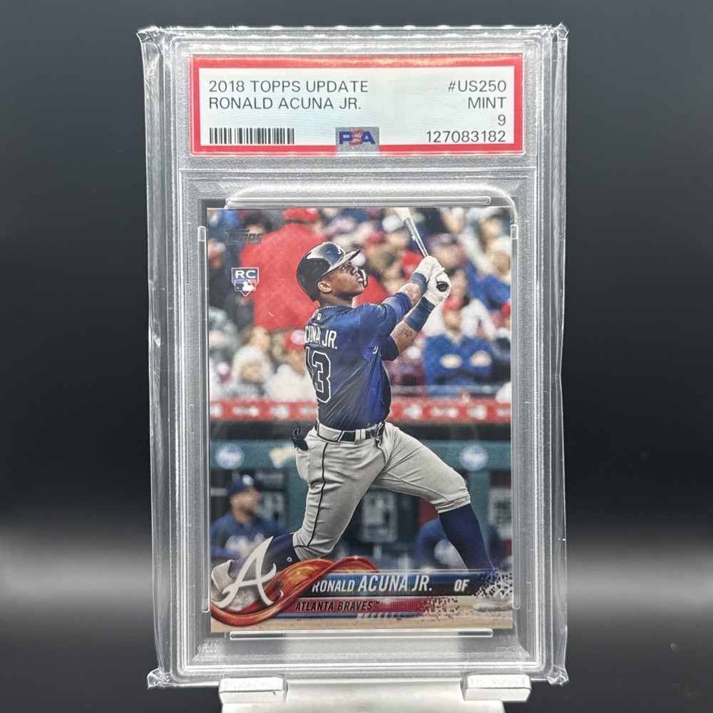 2018 Topps*Bat Pointing Up*#698 Ronald Acuna Jr. Atlanta Braves PSA 9 Rookie RC