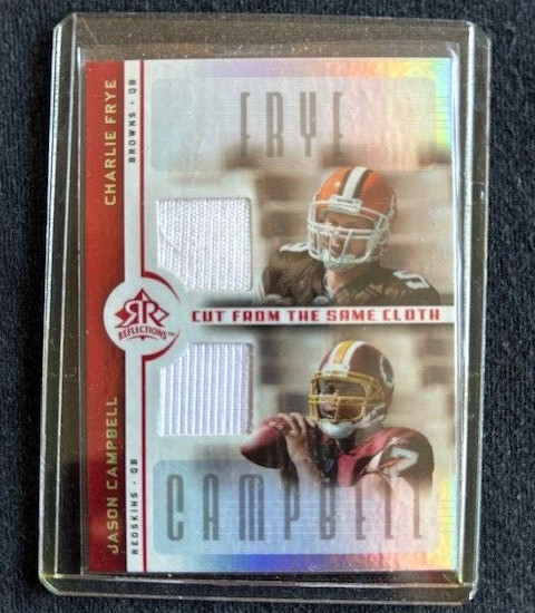 Jason Campbell / Charlie Frye Certified Game Used  JERSEY Card