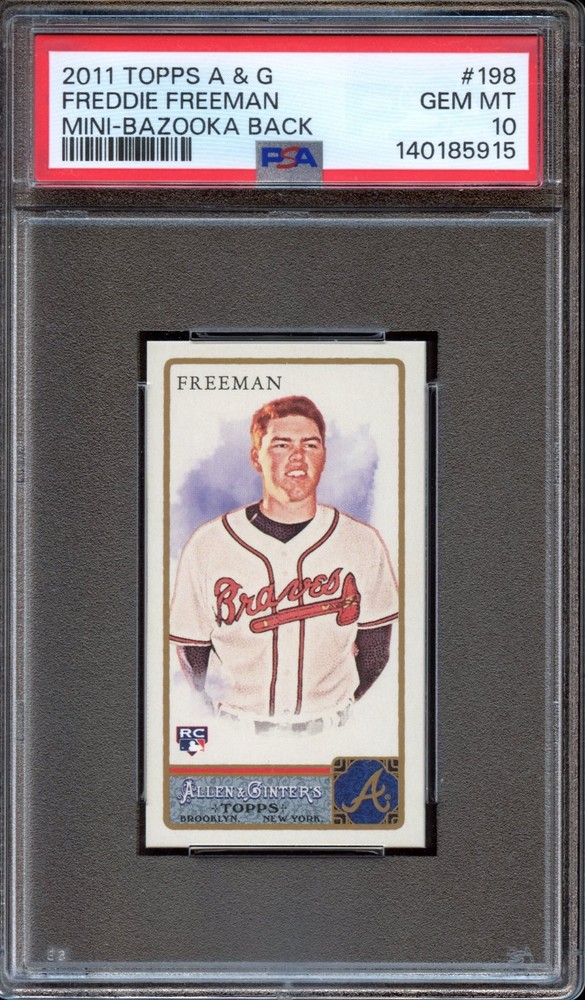 2011 Allen & Ginter Freddie Freeman #198 (Bazooka Back /25) - PSA 10 GEM MINT