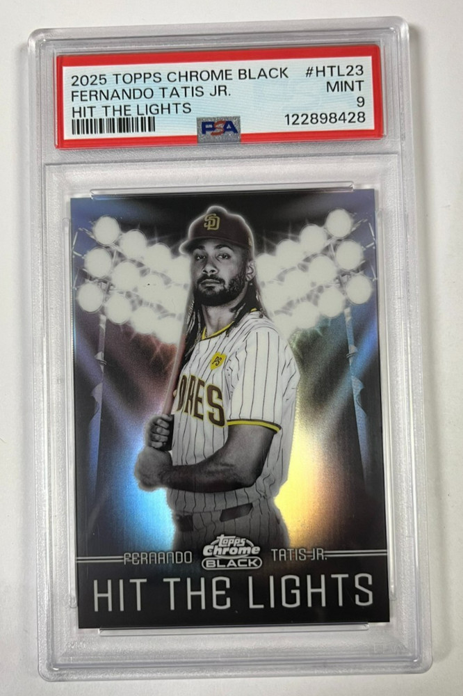 2025 Topps Chrome Black Hit the Lights Fernando Tatis Jr # HTL-23 PSA 9