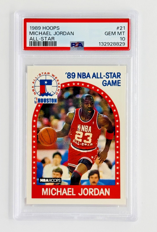 1989 NBA Hoops Michael Jordan All-Star Game Insert PSA 10 Chicago Bulls Vintage view 2