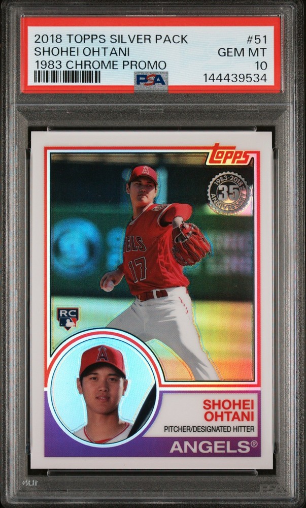 2018 Topps Silver Pack Shohei Ohtani 1983 Chrome Promo Rookie Card PSA 10 GEM MT