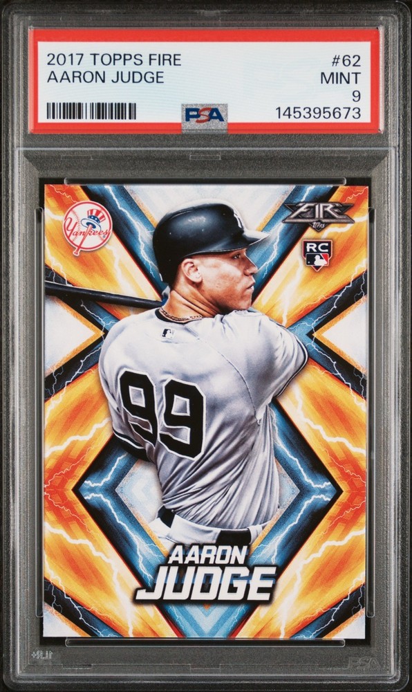 2017 Topps Fire Aaron Judge #62 Rookie Card PSA 9 MINT