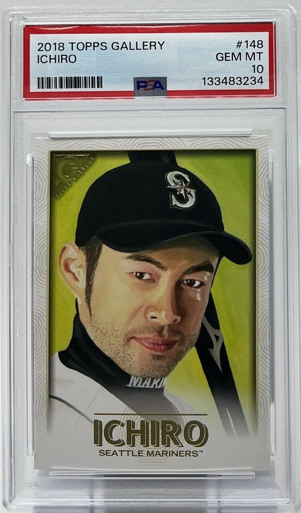 Ichiro Suzuki PSA 10- 2018 Topps Gallery Portrait -Mariners, 4000 Hits, HOF