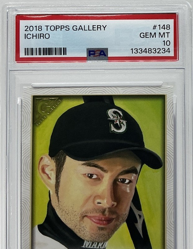 Ichiro Suzuki PSA 10- 2018 Topps Gallery Portrait -Mariners, 4000 Hits, HOF view 2
