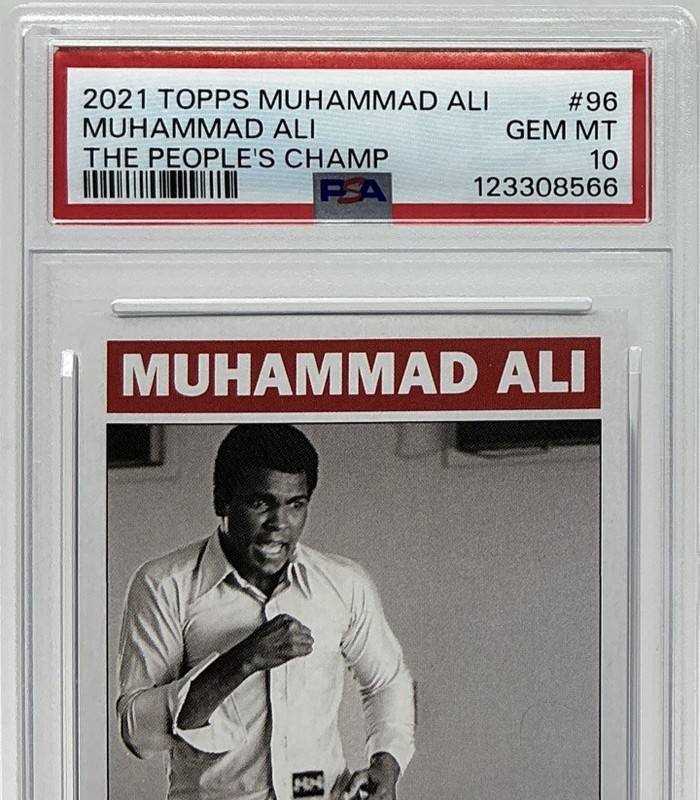 Muhammad Ali PSA 10- 2021 Topps Tribute Set ‘I Am So Fast That…’ -The Greatest view 2