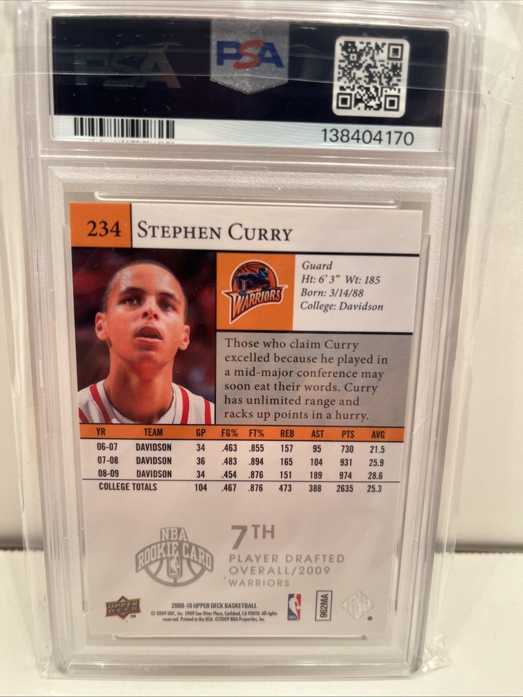 2009-10 Upper Deck - Star Rookies Stephen Curry #234 (RC) PSA 6