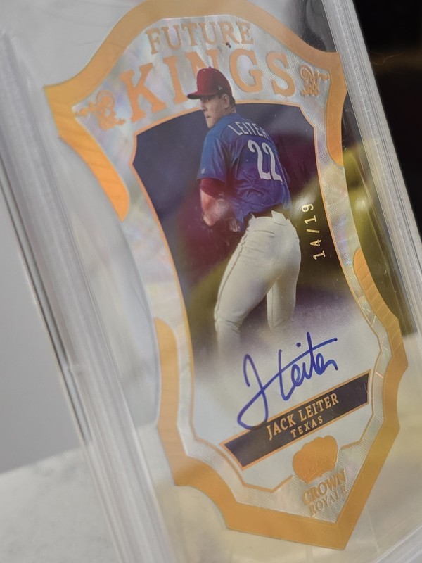 2023 Panini Chronicles -Future Kings Jack Leiter Holo Gold /19 PSA 10 Pop. 1 view 2