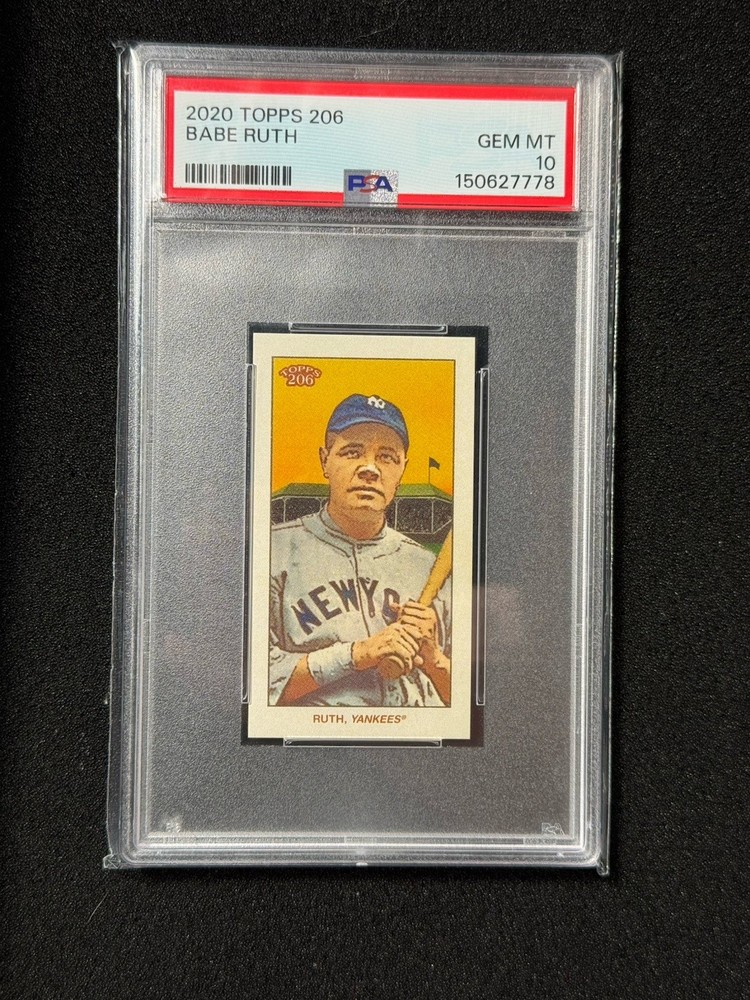 2020 TOPPS 206 Subjects Tobacco Mini Card BABE RUTH PSA 10 Gem Mint SP Rare