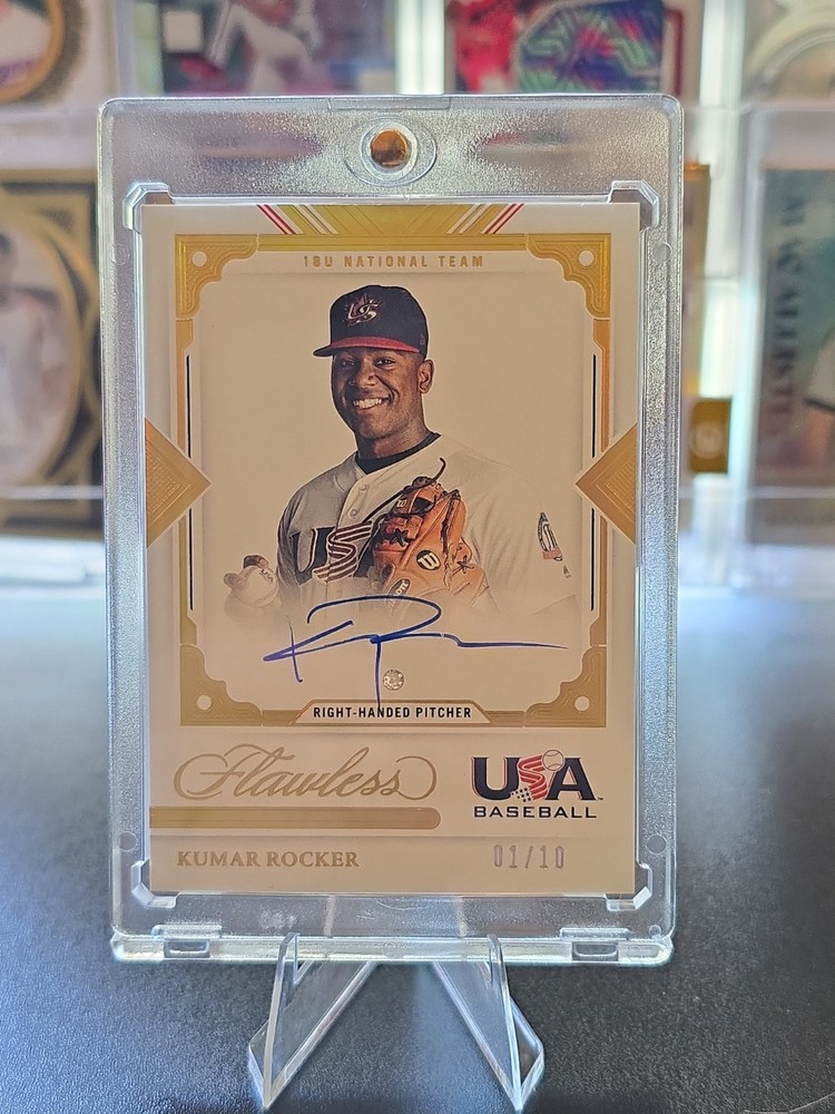 2022 Panini Flawless USA Baseball Certified Diamond Kumar Rocker Auto 1/10