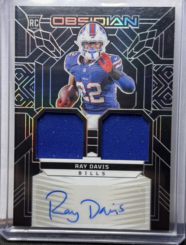 Ray Davis 2024 Panini Obsidian #RMI-RDS Dual Patch Rookie Auto RPA /299