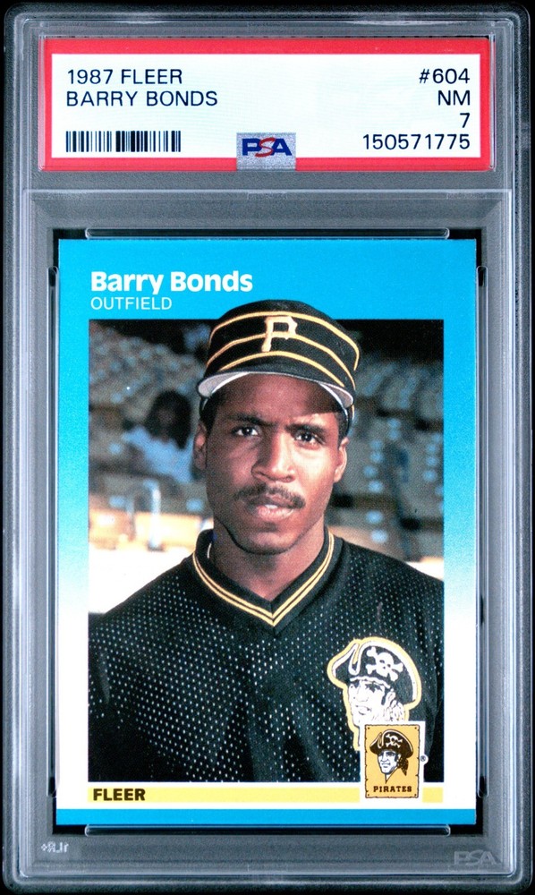 1987 Fleer Barry Bonds ROOKIE CARD #604 - PSA NM