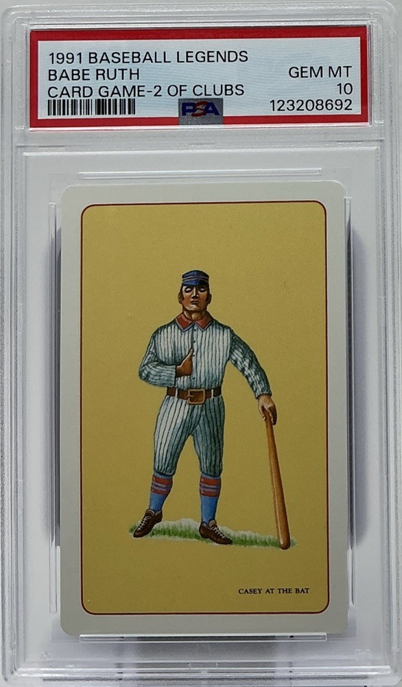 Babe Ruth PSA 10 -1991 U.S. Games ‘Baseball Legends-2 Of Clubs’ .690 Slugging %