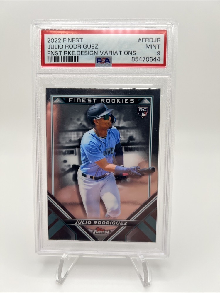 Julio Rodriguez Rookie 2022 Topps Finest #FRD-JR PSA 9 Mariners Design Variation