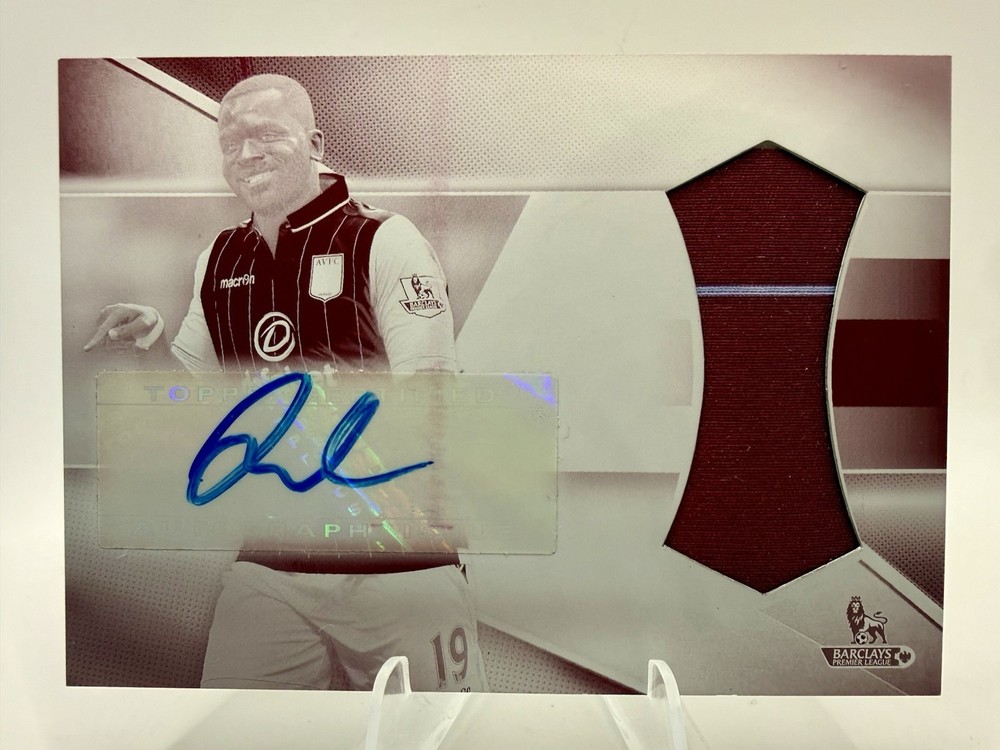2014 Topps Premier Gold - Darren Bent - Jumbo Auto Relic 1/1 Aston Villa
