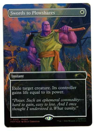 THANOS Magic the Gathering PSA Magazine Promo Swords to Plowshares Marvel 