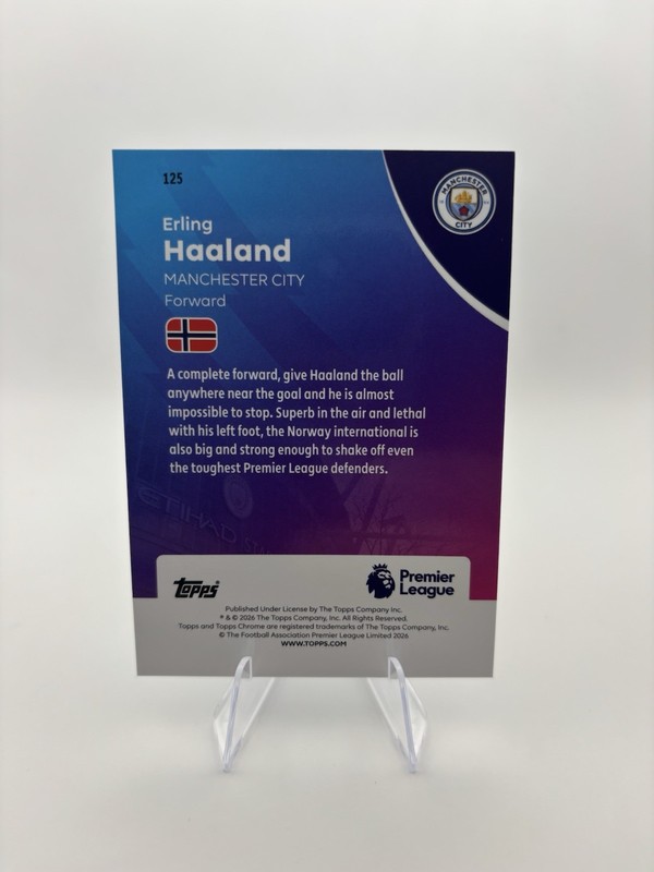 2025-26 Topps Chrome Premier League - Erling Haaland #125 view 2