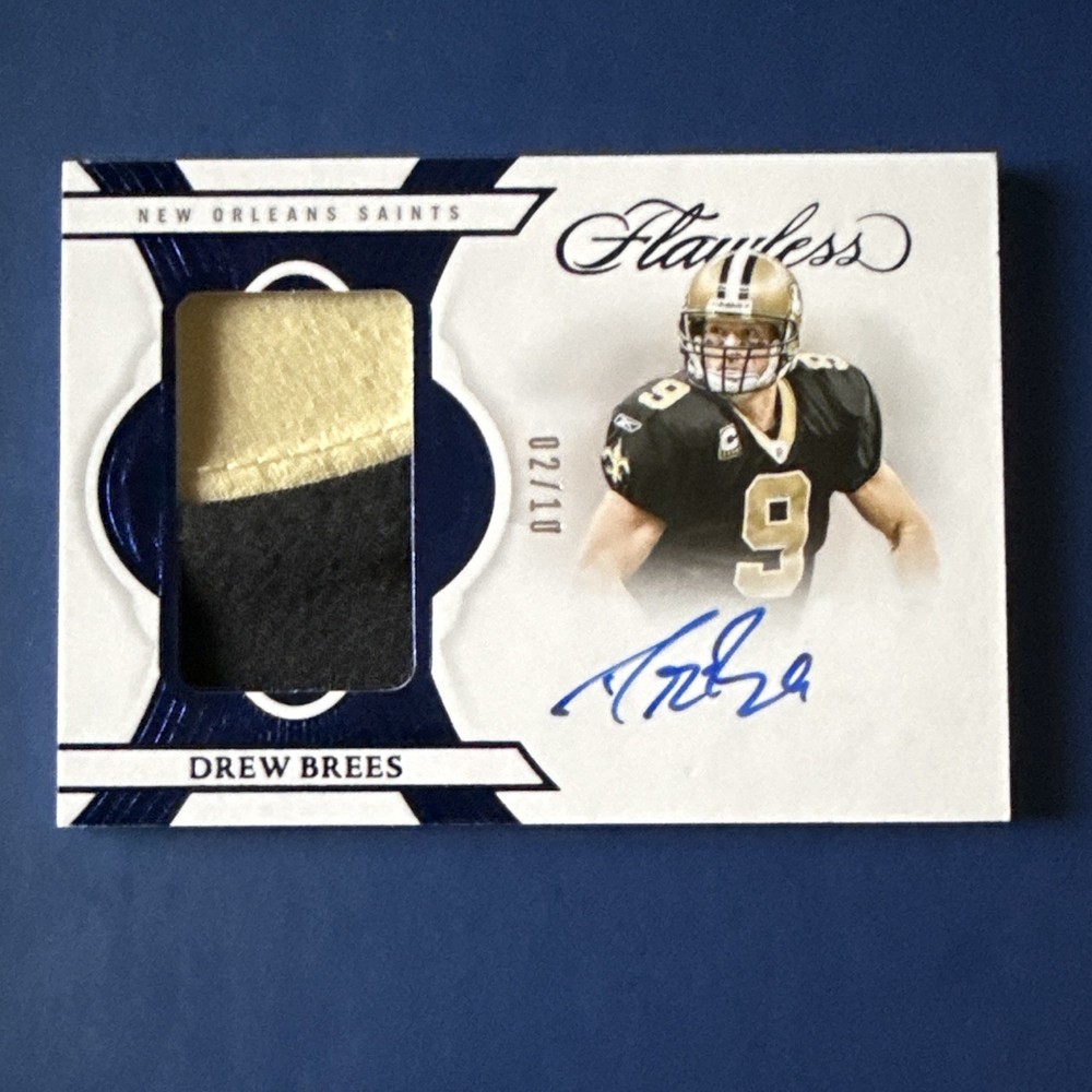 Panini Flawless 2023 Drew Brees Saints Patch Autographs PA-DBS Auto /10