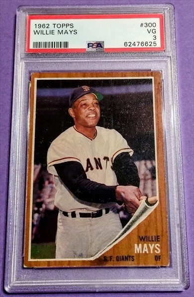 1962 Topps Willie Mays 300 PSA 3