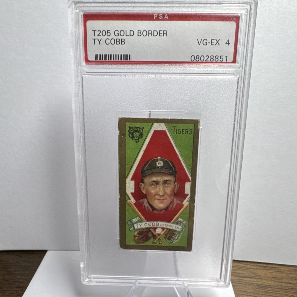 1911 T205 Ty Cobb Detroit Tigers Gold Border Factory 25 Back PSA 4 #4