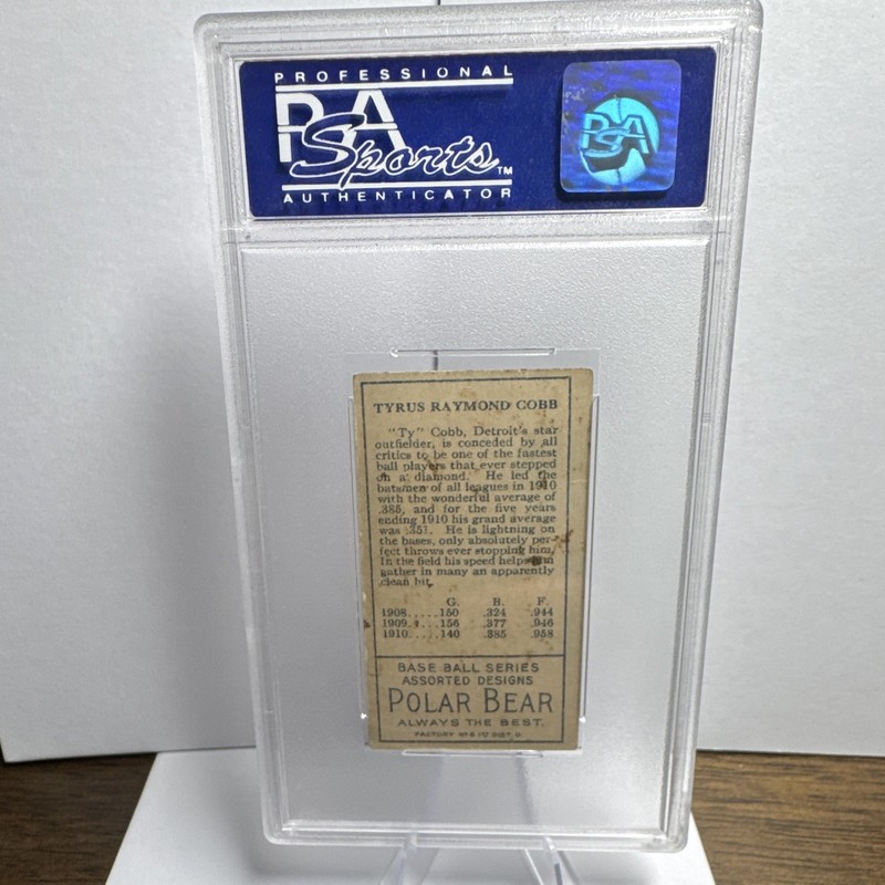 1911 T205 Ty Cobb Detroit Tigers Gold Border Factory 25 Back PSA 4 #4 view 2