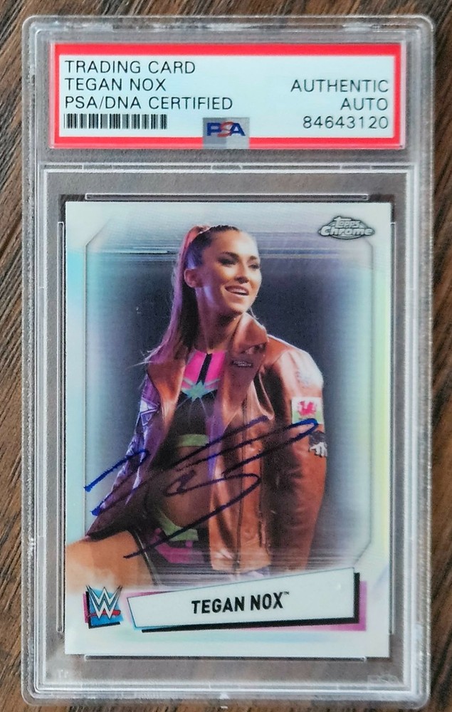Tegan Nox WWE Diva Topps Chrome 2021 Signed Autographed Card PSA Authenticated